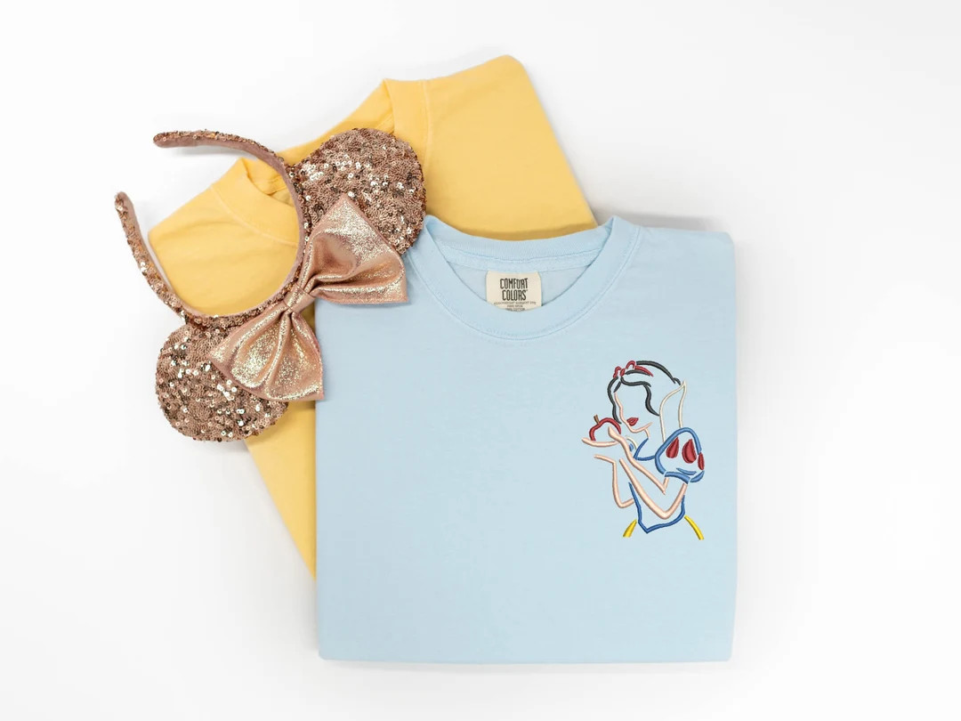 Snow White Embroidered Tshirt Snow White Shirt Seven Dwarves - Etsy | Etsy (US)