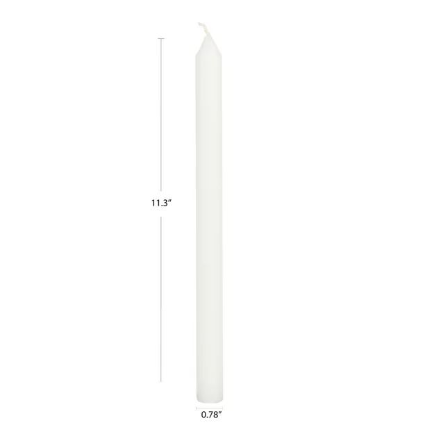 Better Homes &amp; Gardens, White Unscented Indoor Set of 12, 12" Taper Candles, Burn Time of 12 ... | Walmart (US)