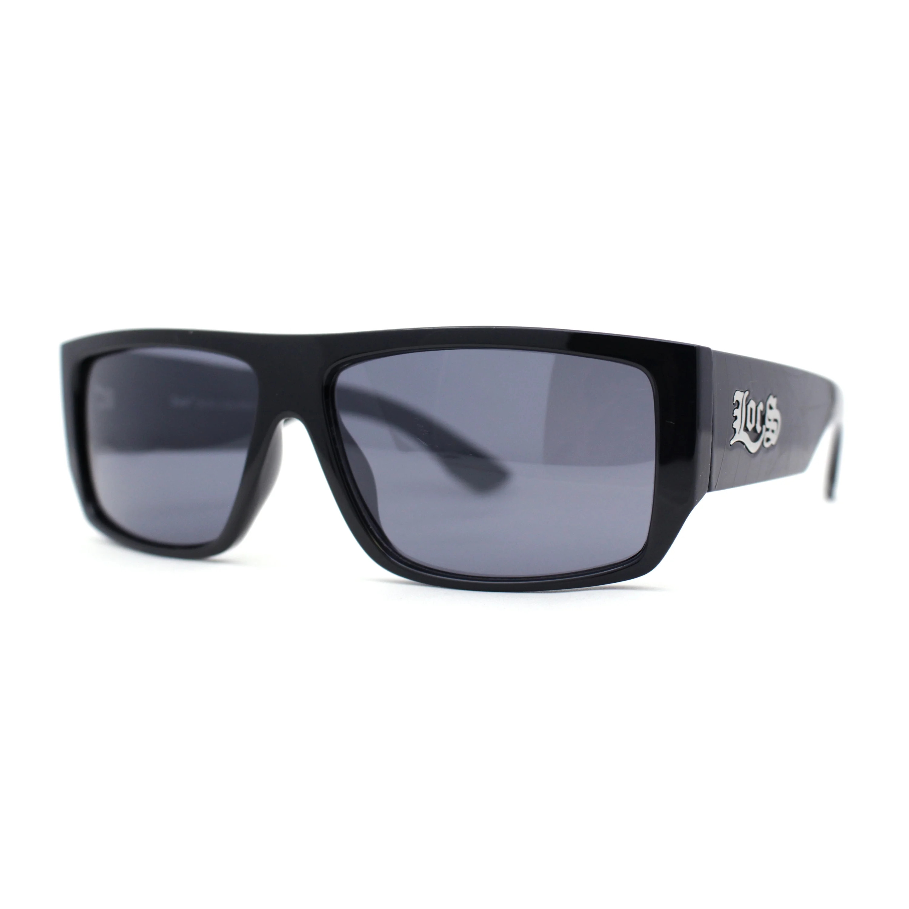 Locs Oversize Squared Rectangle Spider Web Arm Hardcore Cholo Sunglasses Black Web | Walmart (US)