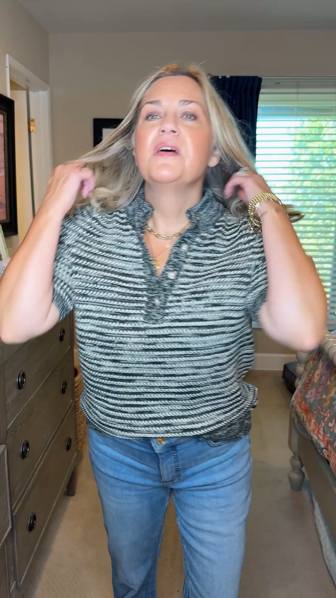 This adorable $20 sweater styled with these lightweight, comfortable $40 jeans will have your wardrobe perfectly ready for fall transition. ￼

#LTKdayinmylife #LTKootd #LTKOver40