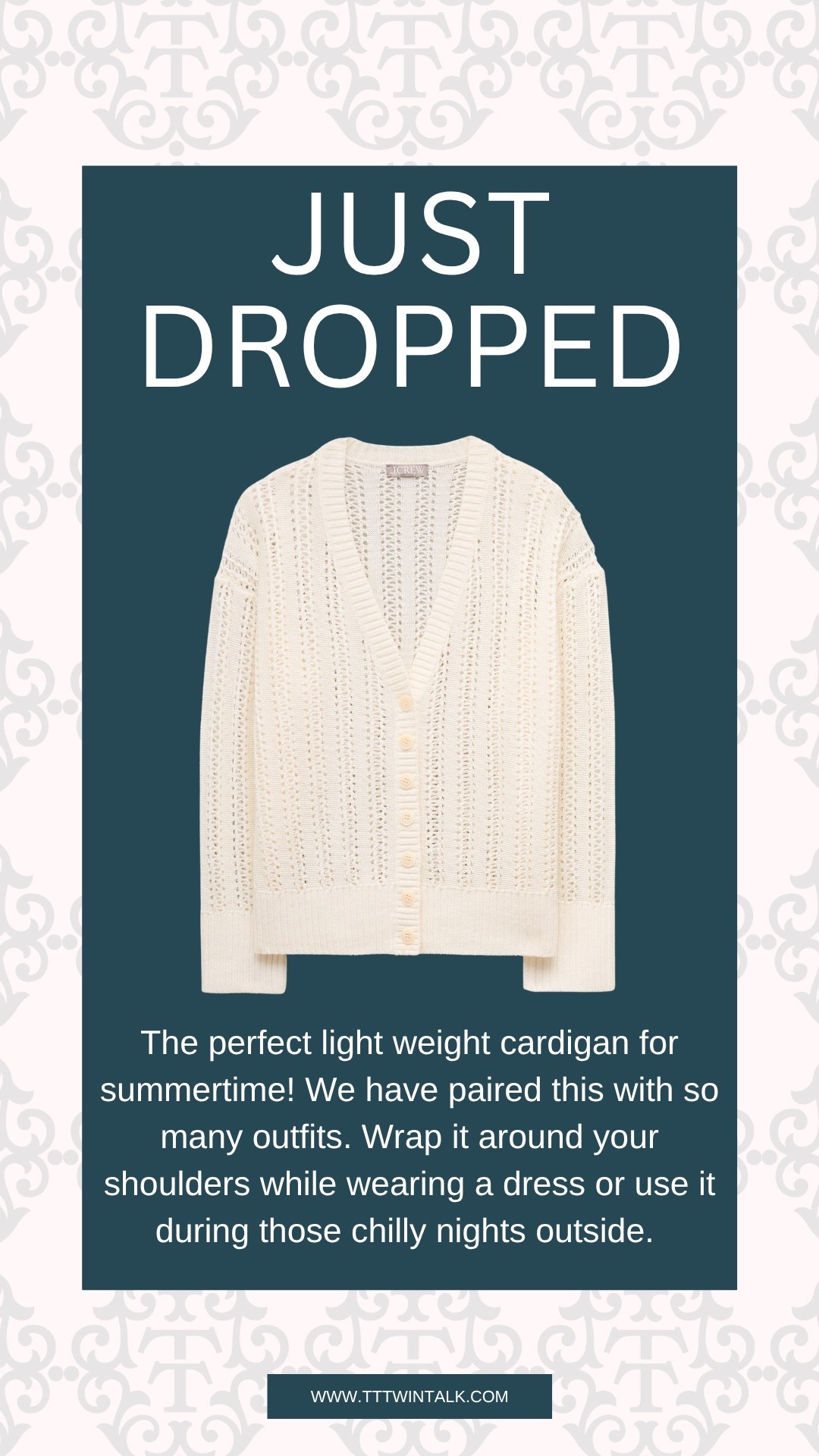 The perfect light weight cardigan for summertime! We have paired this with so many outfits. Wrap it around your shoulders while wearing a dress or use it during those chilly nights outside.

#LTKootd #LTKgrwm #LTKdayinmylife