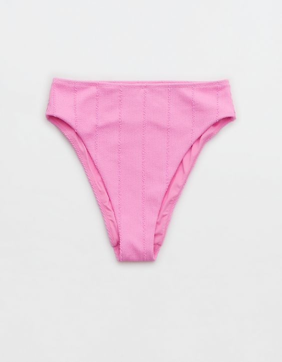 Aerie Crinkle High Cut Cheeky Bikini Bottom | American Eagle Outfitters (US & CA)