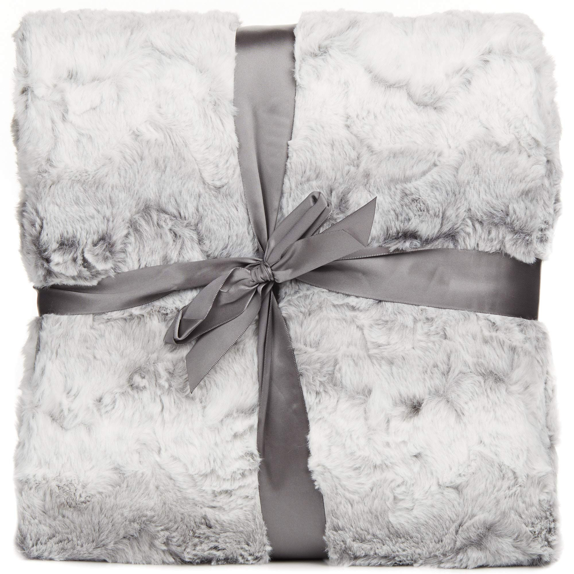 1i4 Group Outrageously Soft Throw Blanket - Ultra Plush Minky Faux Fur Blanket - 50 x 70 Inches - Gr | Amazon (US)