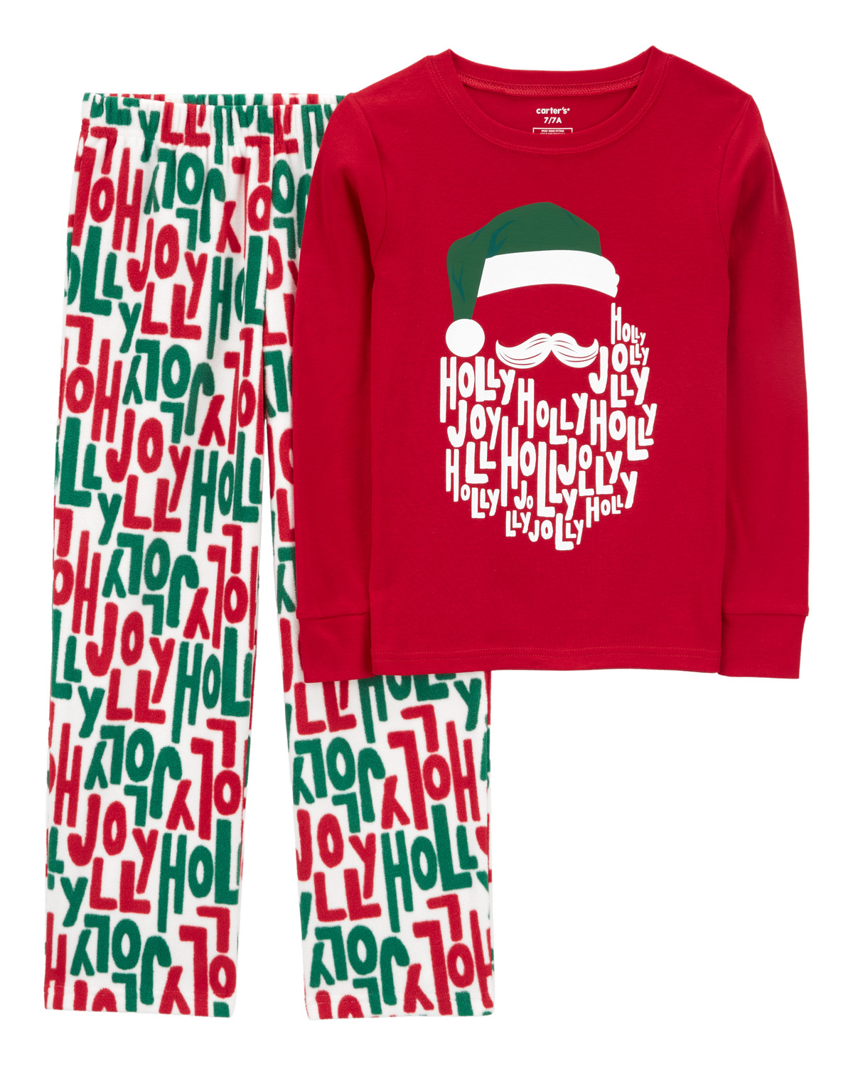 Kid 2-Piece Holly Jolly Fleece Pajamas | Carter's Inc