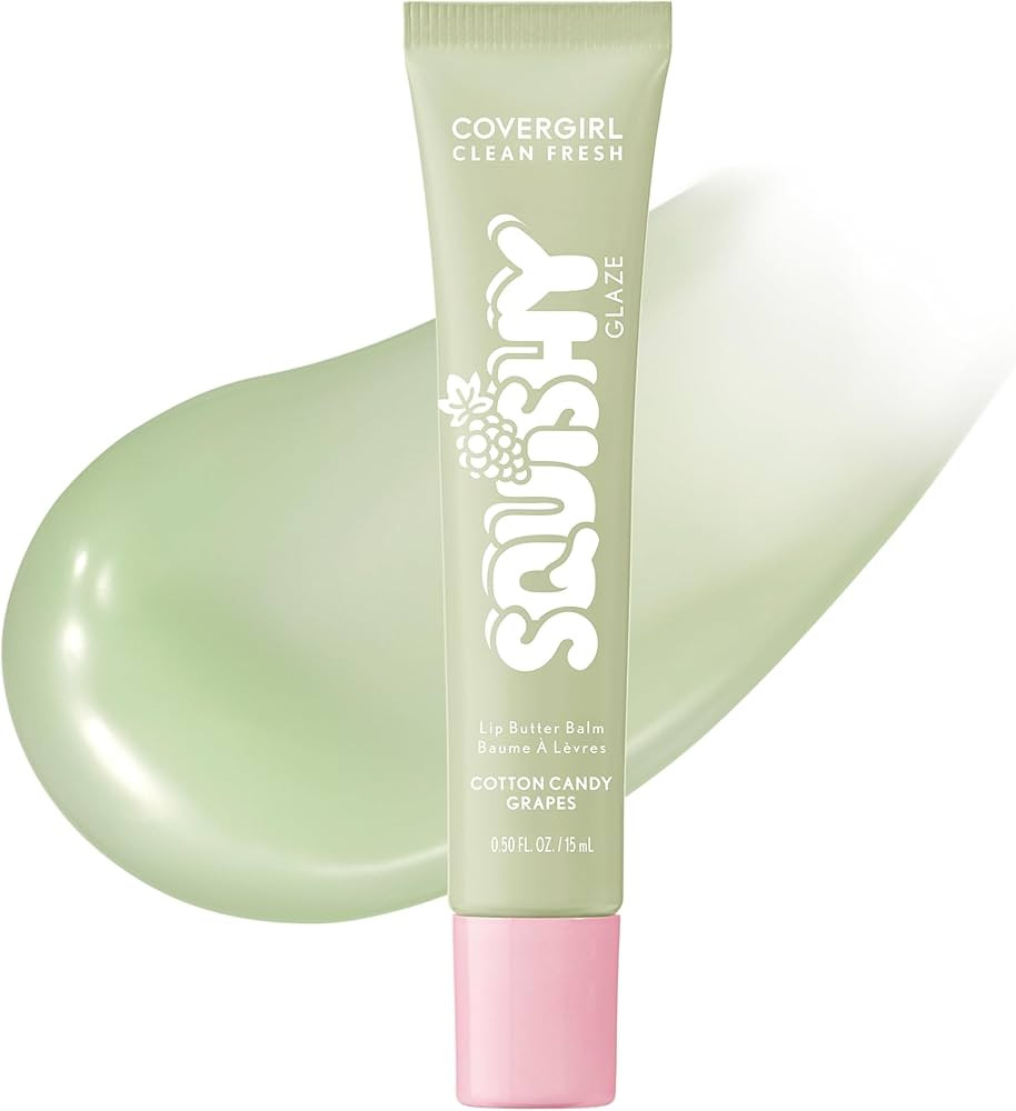 COVERGIRL Clean Fresh Squishy Glaze™ Lip Butter Balm, Flavored, Non-Sticky, with Vitamin E & Sh... | Amazon (US)
