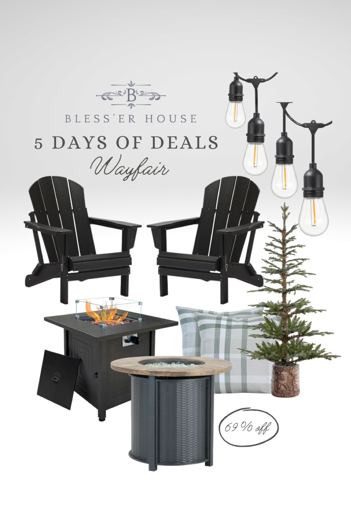 Wayfair deals! Get ready for your cozy outdoor gatherings! 

#adirondackchair #Wayfair #WayfairDeals #BlackFriday #OutdoorLight #FirePit #GasFirePit #OutdoorChristmasTree #PineTree 

#LTKHoliday #LTKSeasonal #LTKsalealert