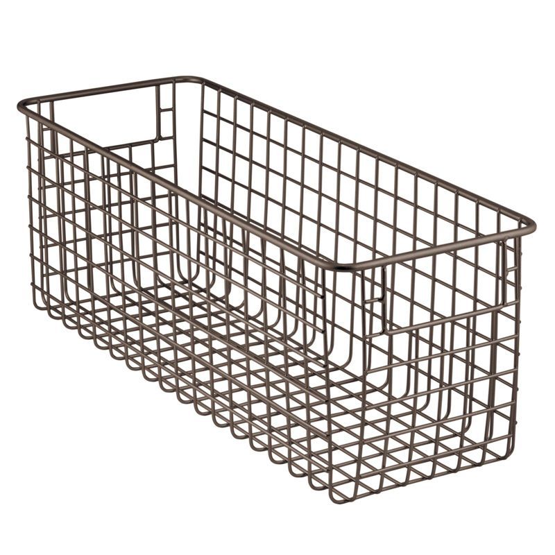 mDesign Metal Wire Food Organizer Storage Bins with Handles | Target