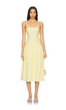 MORE TO COME Margaery Midi Dress in Yellow from Revolve.com | Revolve Clothing (Global)