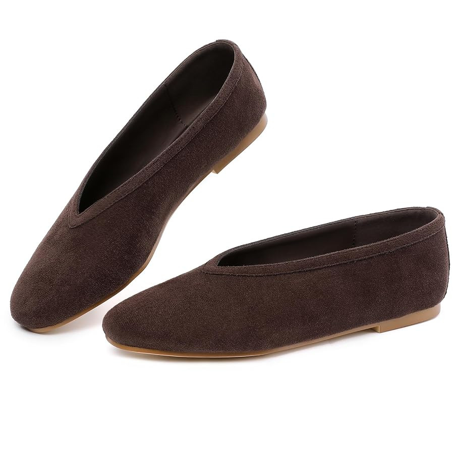 RIBONGZ Ballet Flat Shoes for Women Closed Round Toe Mary Jane Flats Comfortable Slip On Casual S... | Amazon (US)