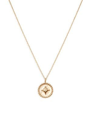 Saks Fifth Avenue Made in Italy 14K Yellow Gold Medallion Pendant Chain Necklace on SALE | Saks O... | Saks Fifth Avenue OFF 5TH