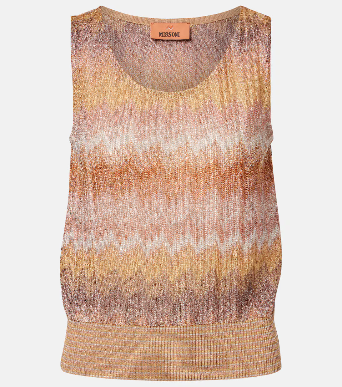 Zig Zag lamé top | Mytheresa (UK)