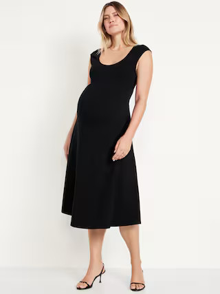 Maternity Fit & Flare Midi Dress | Old Navy (US)
