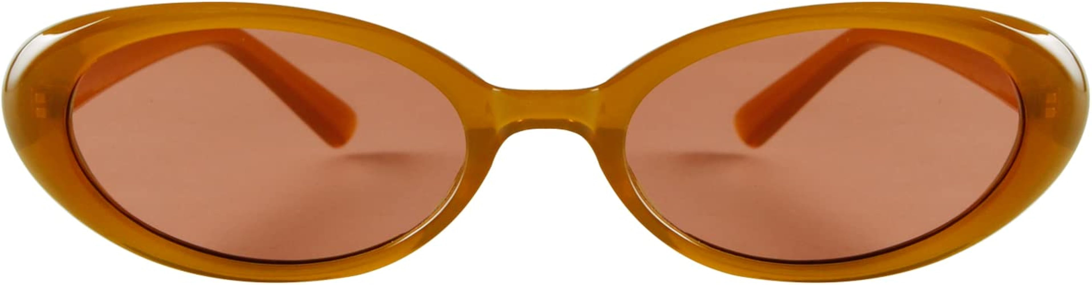 JUDOO Tiny Small 90s Sunglasses for Women Men Retro Oval Tinted Glasses | Amazon (US)