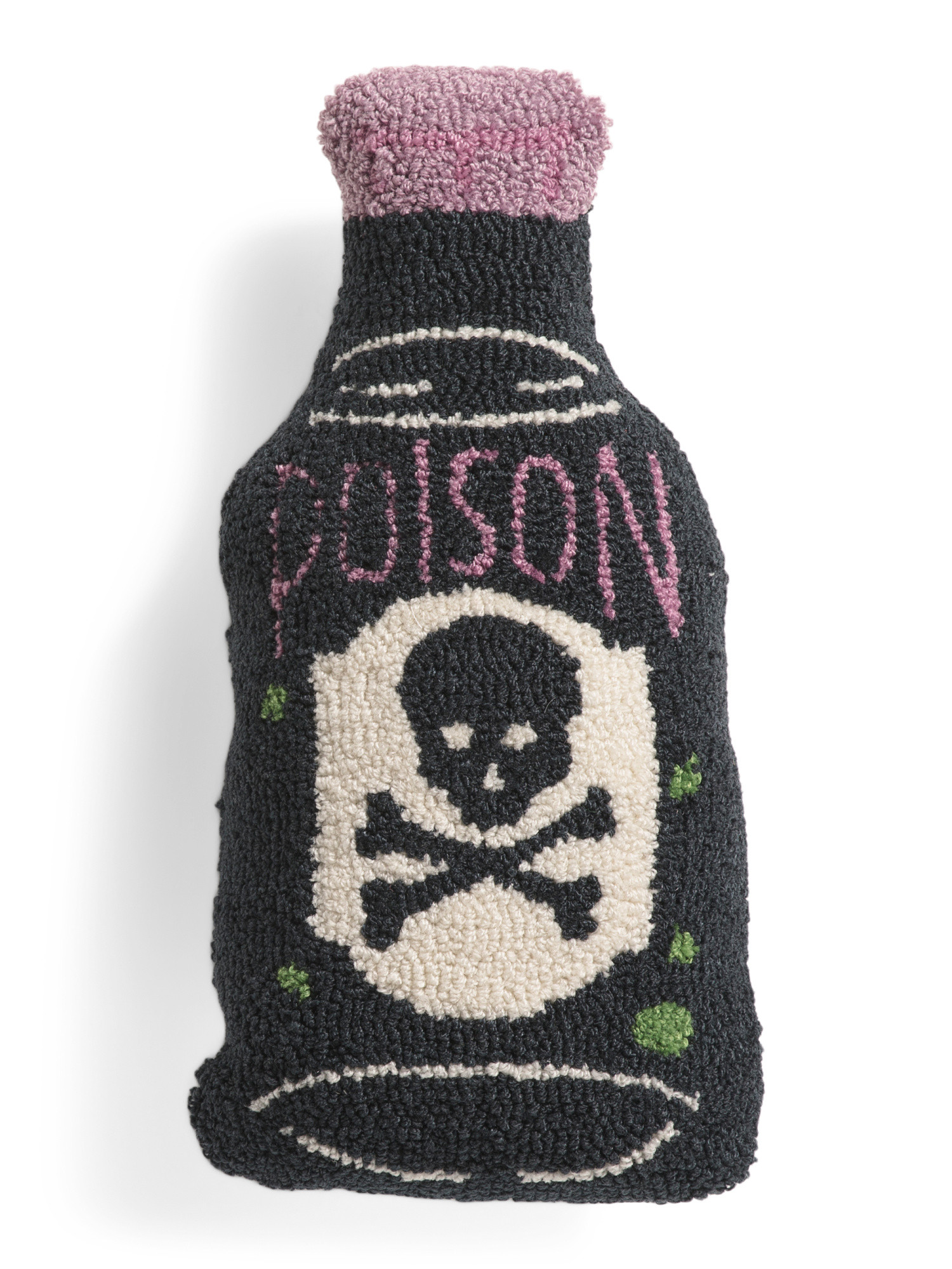 9x18 Poison Bottle Hooked Pillow | Throw Pillows | Marshalls | Marshalls