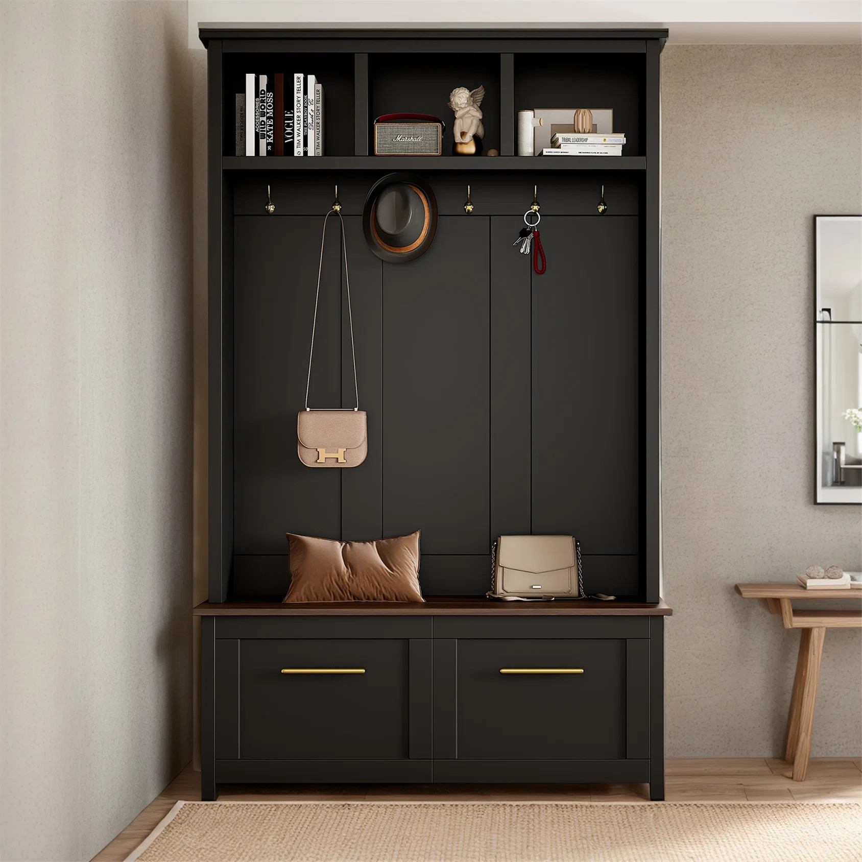 Sleek & Chic Modern Versatile 4-in-1 Hall Tree | Wayfair North America