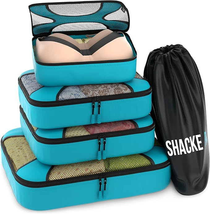 Shacke Pak - 5 Set Packing Cubes - Travel Organizers with Laundry Bag | Amazon (US)