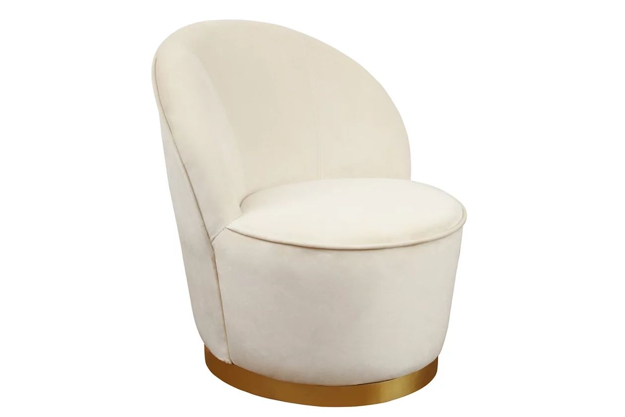 Julia Ivory Velvet Junior Chair | Ashley Homestore