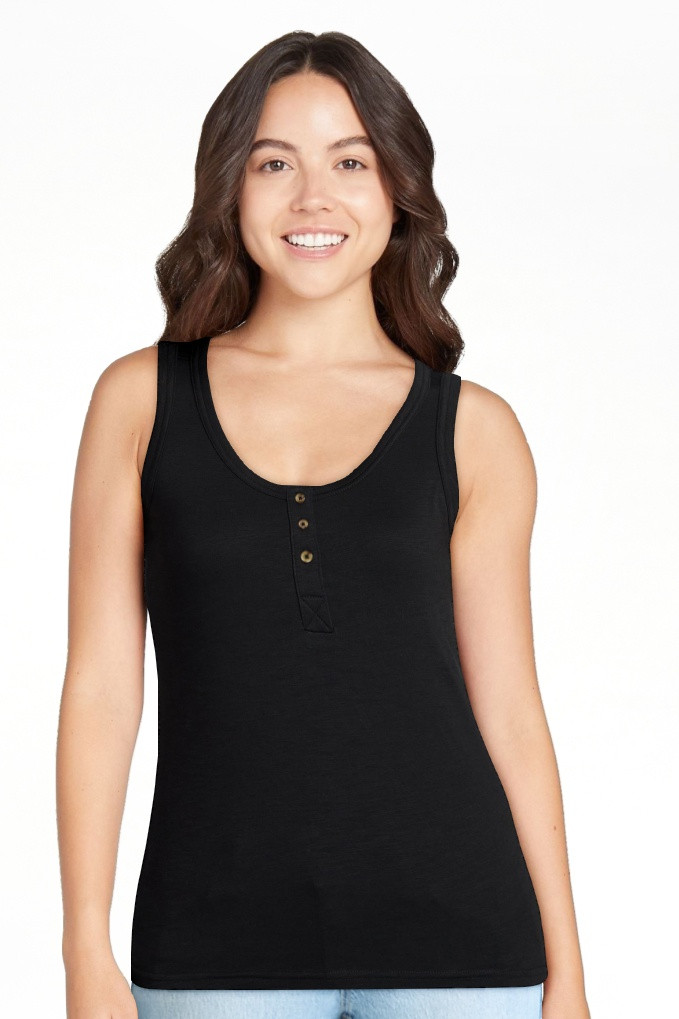 Time and Tru Women’s Slub Henley Tank Top, sizes XS-XXXL | Walmart (US)