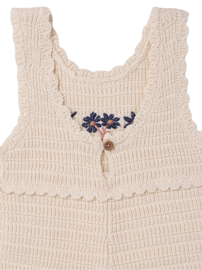 Modern Moments by Gerber Toddler Girl Sweater Knit Romper, Sizes 12 Months - 5T | Walmart (US)