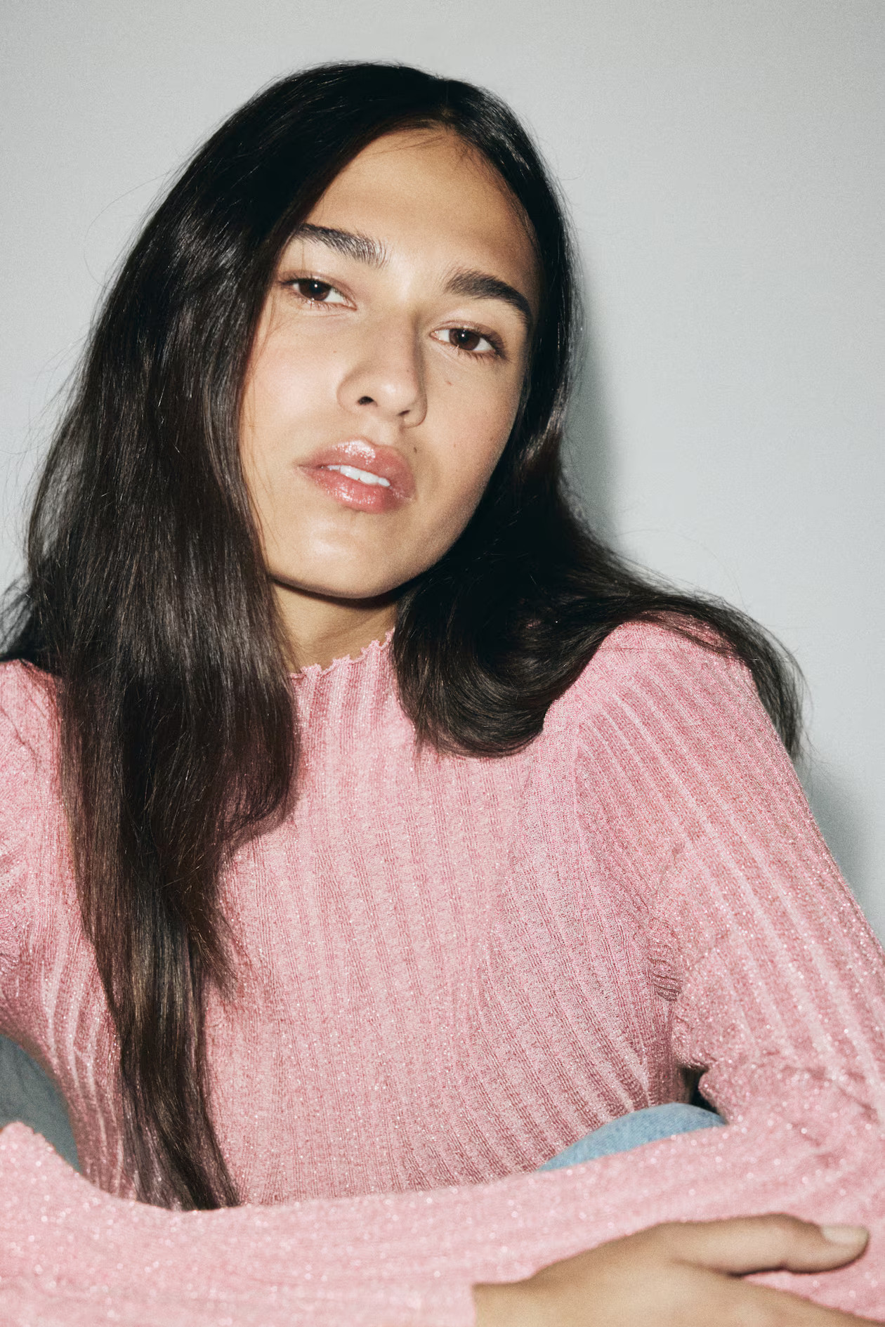 Glittertop met turtleneck | H&M (DE, AT, CH, NL, FI)
