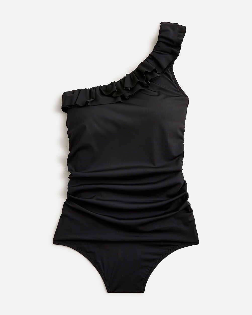 Matte ruffle one-shoulder one-piece swimsuit | J. Crew US