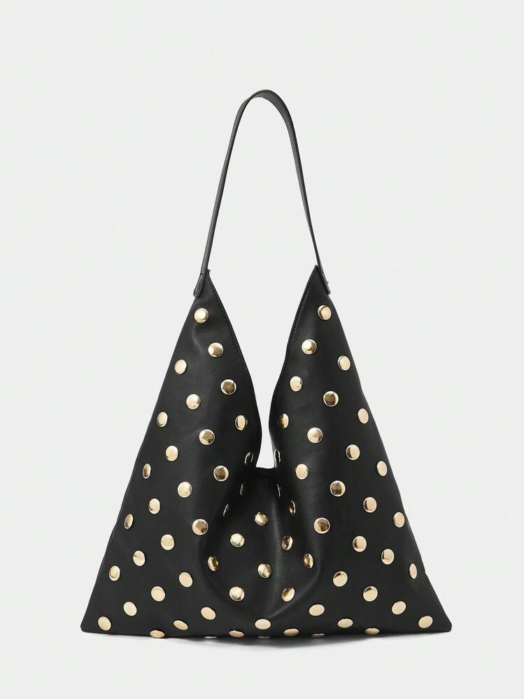 SHECARRY Ladies, Women Shoulder Bag, Hobo Bag, Fashionable, Elegant, Simple, Personalized, Versatile, Classic, Rivets, For Commute, Office, Date, Daily, Shopping, Afternoon Tea
4.90
(100+)
 | SHEIN