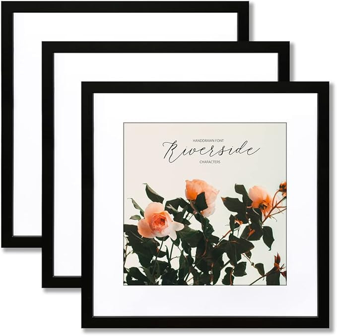 THREELOVE 20x20 Frame Black, Display 16x16 Picture with Mat Or 20x20 Picture Without Mat, Wall Mo... | Amazon (US)