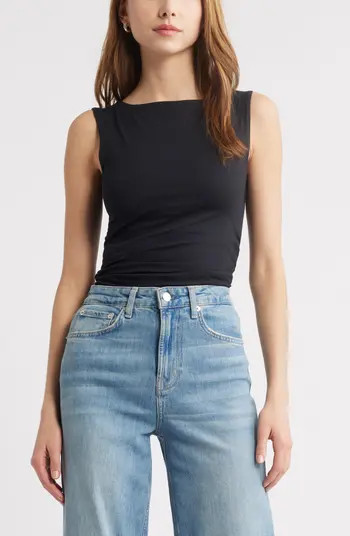Boat Neck Sleeveless Top | Nordstrom