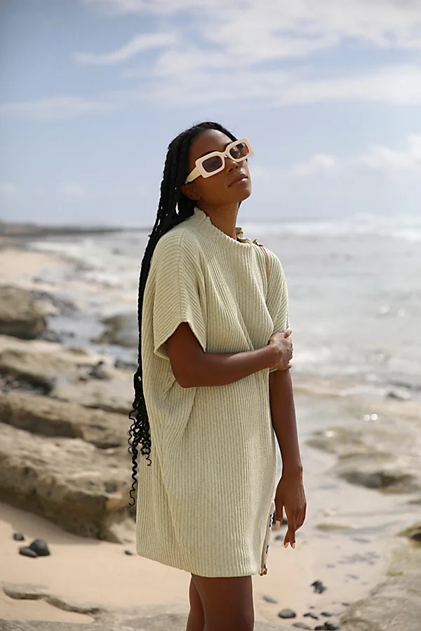 Mango Sweater Mini Dress by FP Beach at Free People, Cactus Milk Combo, XS | Free People (Global - UK&FR Excluded)