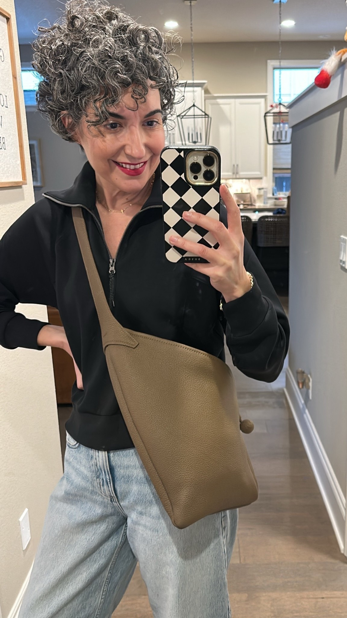 Amazon Genuine Leather Crossbody in Taupe! 
.
#amazon 

#LTKFindsUnder100