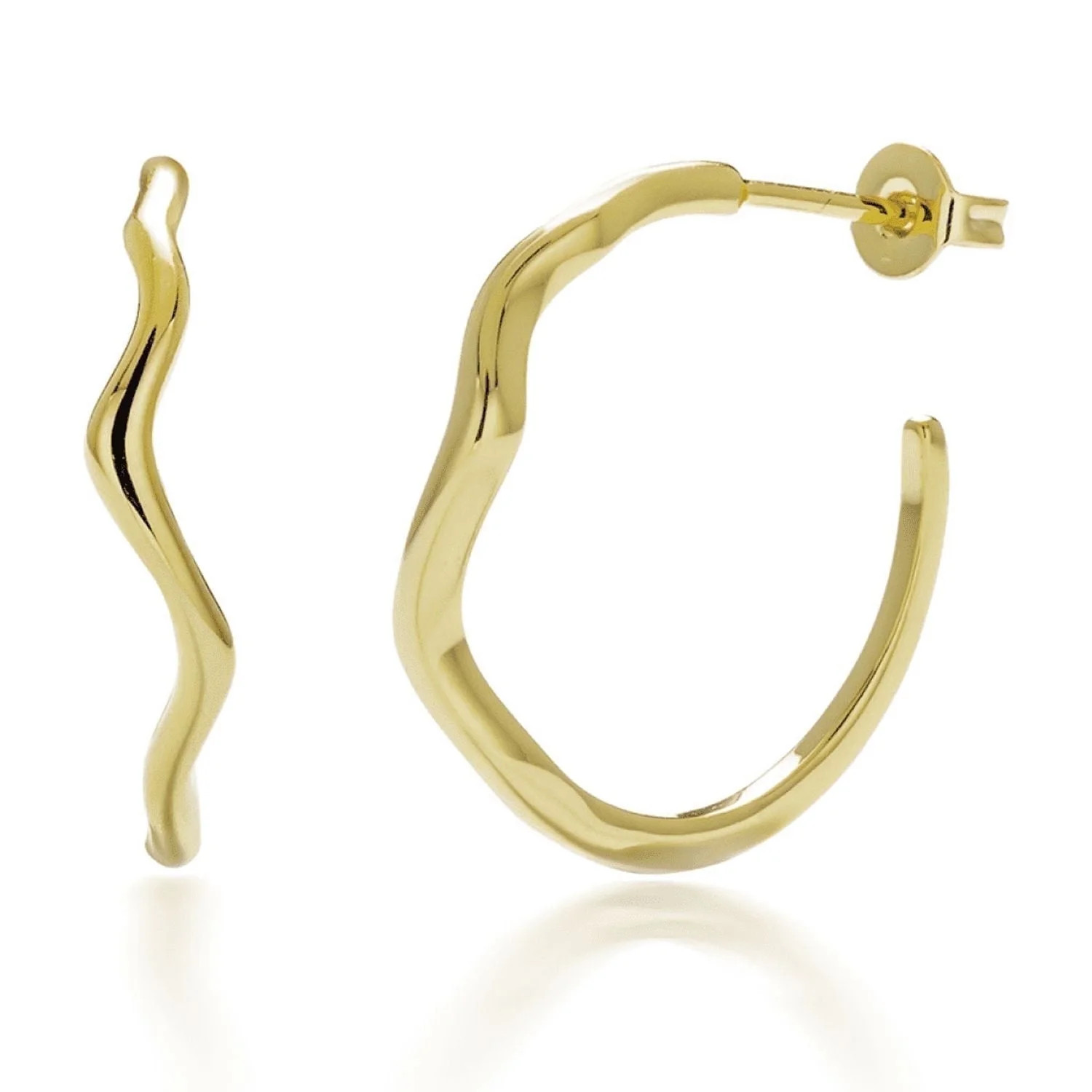 Cate & Chloe Serena 18k Yellow Gold Plated 22mm Hoop Earrings for Women, Gift for Her | Walmart (US)