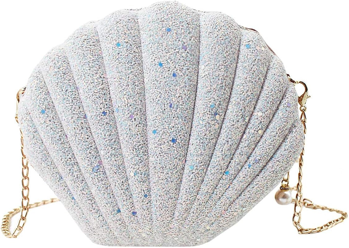 Felice Ann Women Mini Seashell Cross-body Bag Chain Strap Shoulder Bag Evening Clutch | Amazon (US)