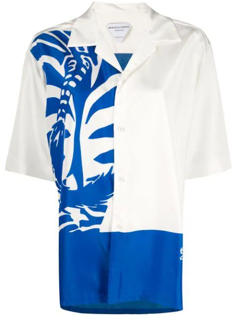 Bottega Veneta Palm Tree Print Shirt - Farfetch | Farfetch (RoW)