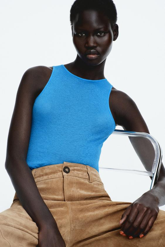 SUPIMA® SLEEVELESS T-SHIRT | Zara UK