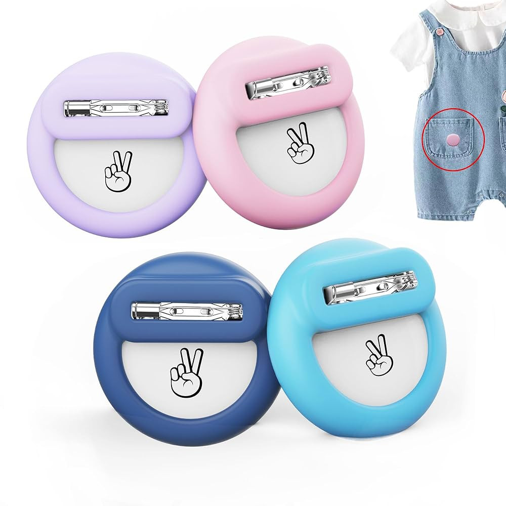 Air Tag Holder for Kids (4 Pack), Hidden GPS Tracker Case with Invisible Pin for Airtag, Silicone... | Amazon (CA)