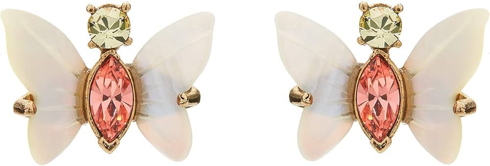 Amazon.com: Oscar de la Renta, Mother of Pearl Butterfly Stud Earrings, Jonquil : Luxury Stores | Amazon (US)