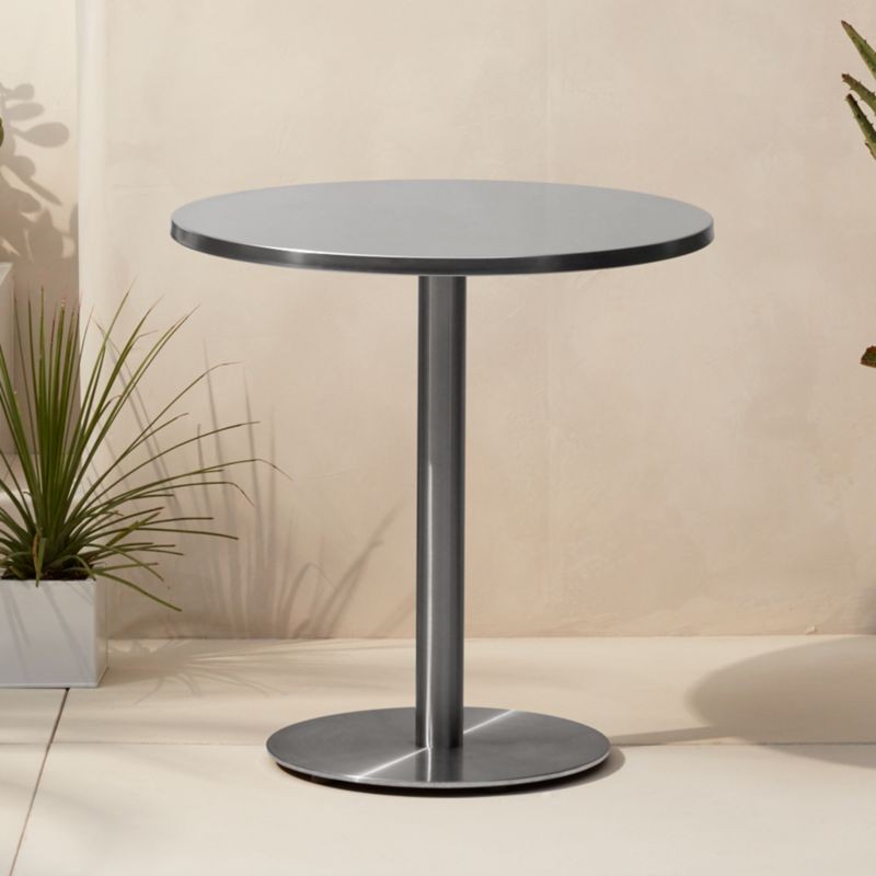 Watermark Stainless Steel Bistro Table + Reviews | CB2 | CB2