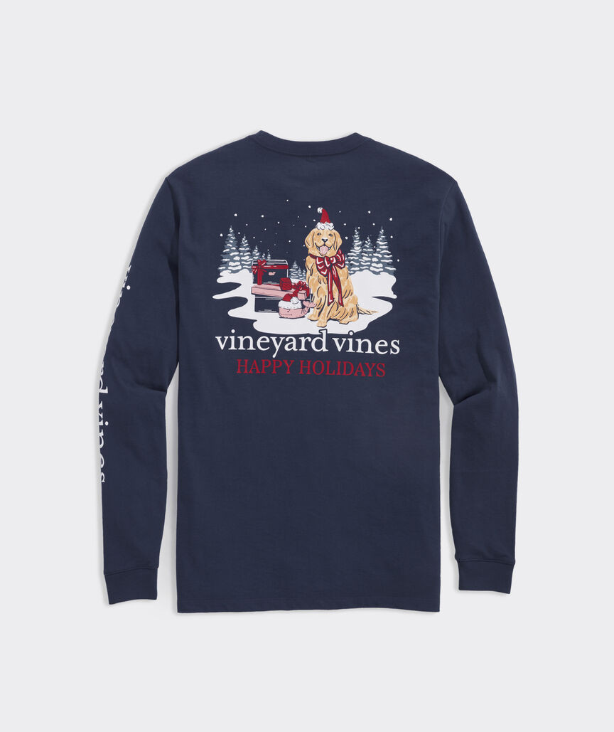 Santa's Helper Long-Sleeve Pocket Tee | vineyard vines
