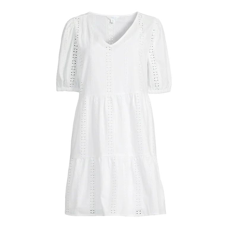 Time and Tru Women's Eyelet Dress - Walmart.com | Walmart (US)