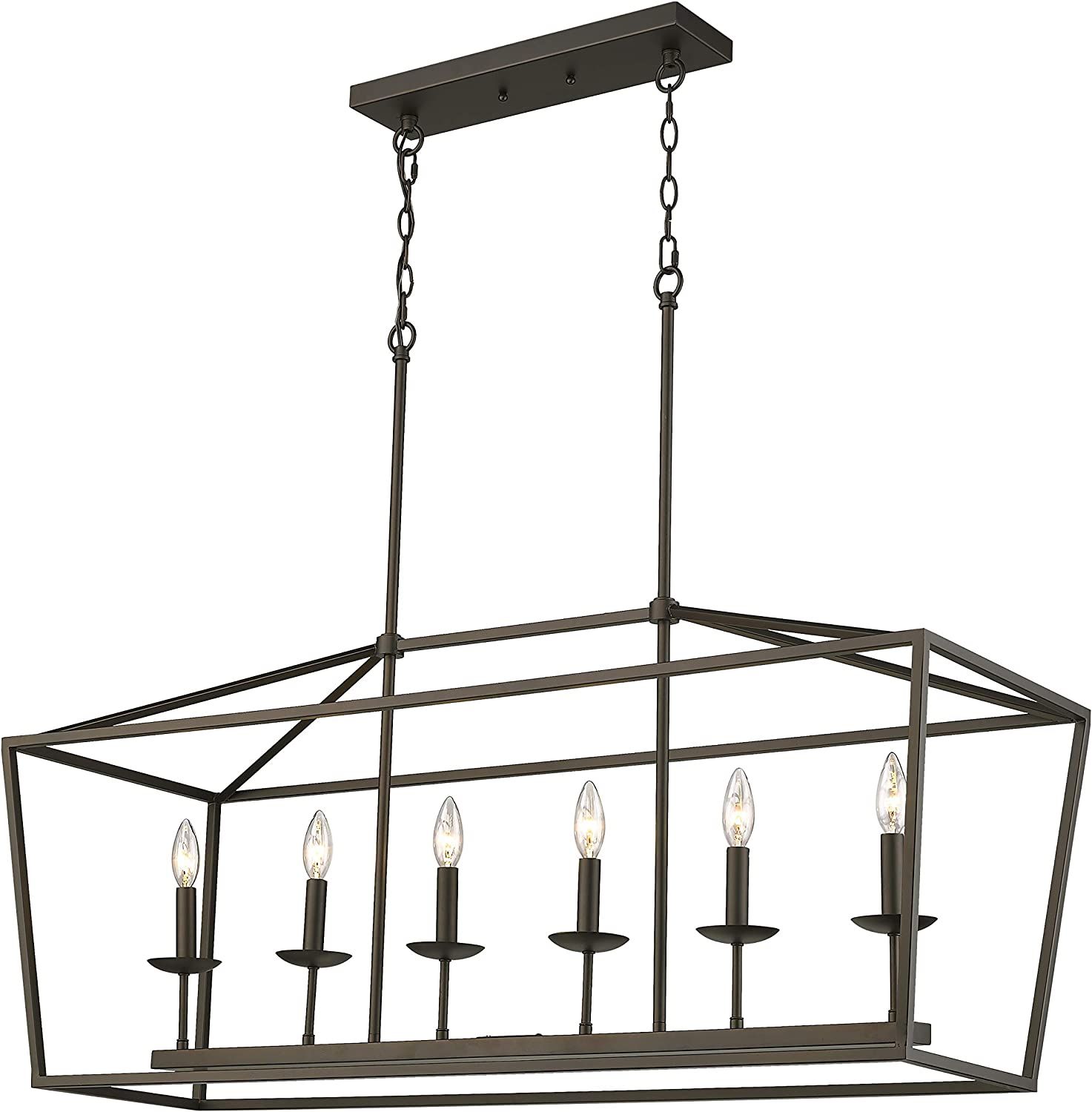 Emliviar 6-Light Kitchen Island Pendant Lighting, Island Light Fixtures in Oil Rubbed Bronze Fini... | Amazon (US)