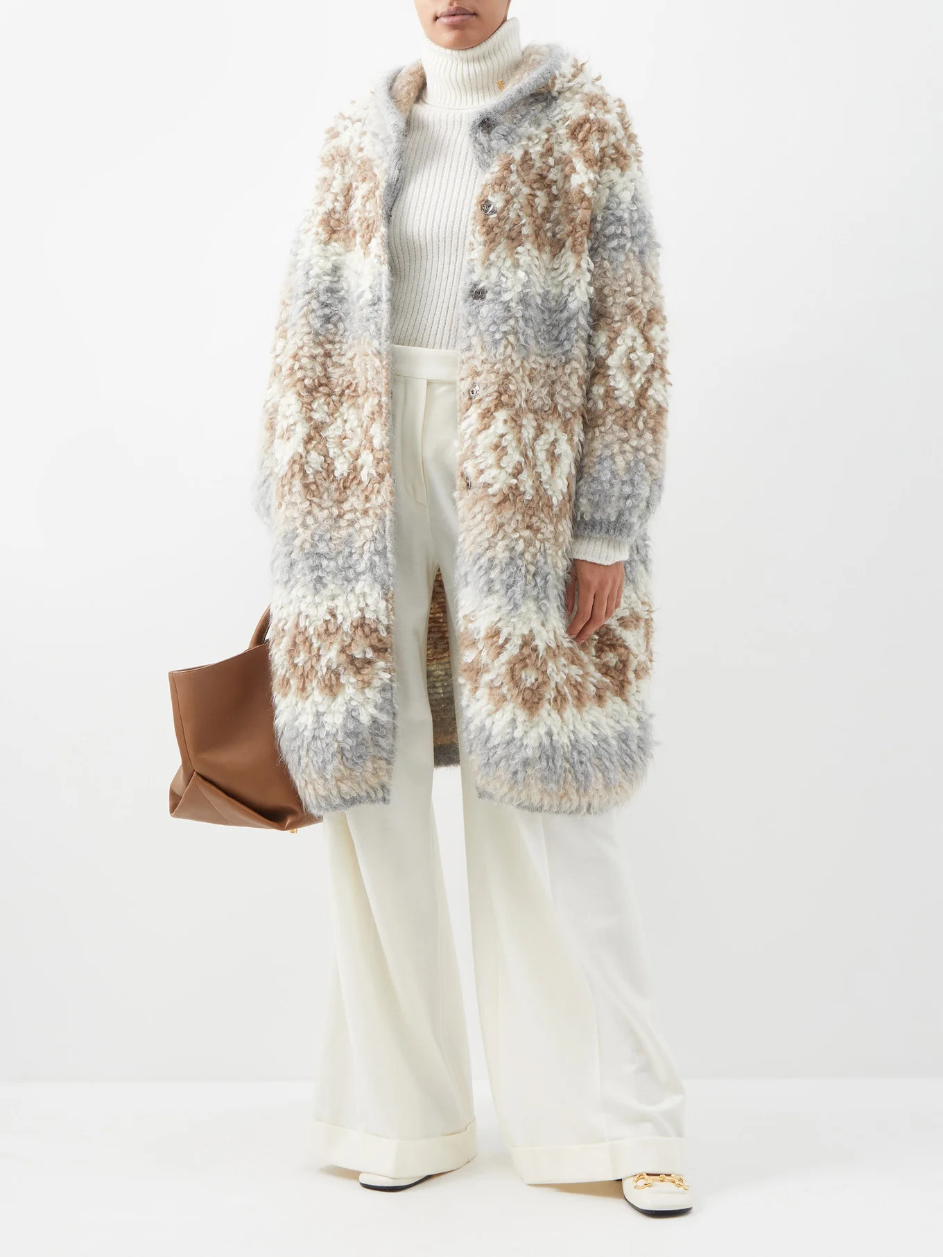 Fair Isle hooded mohair-blend cardigan | Matches (US)