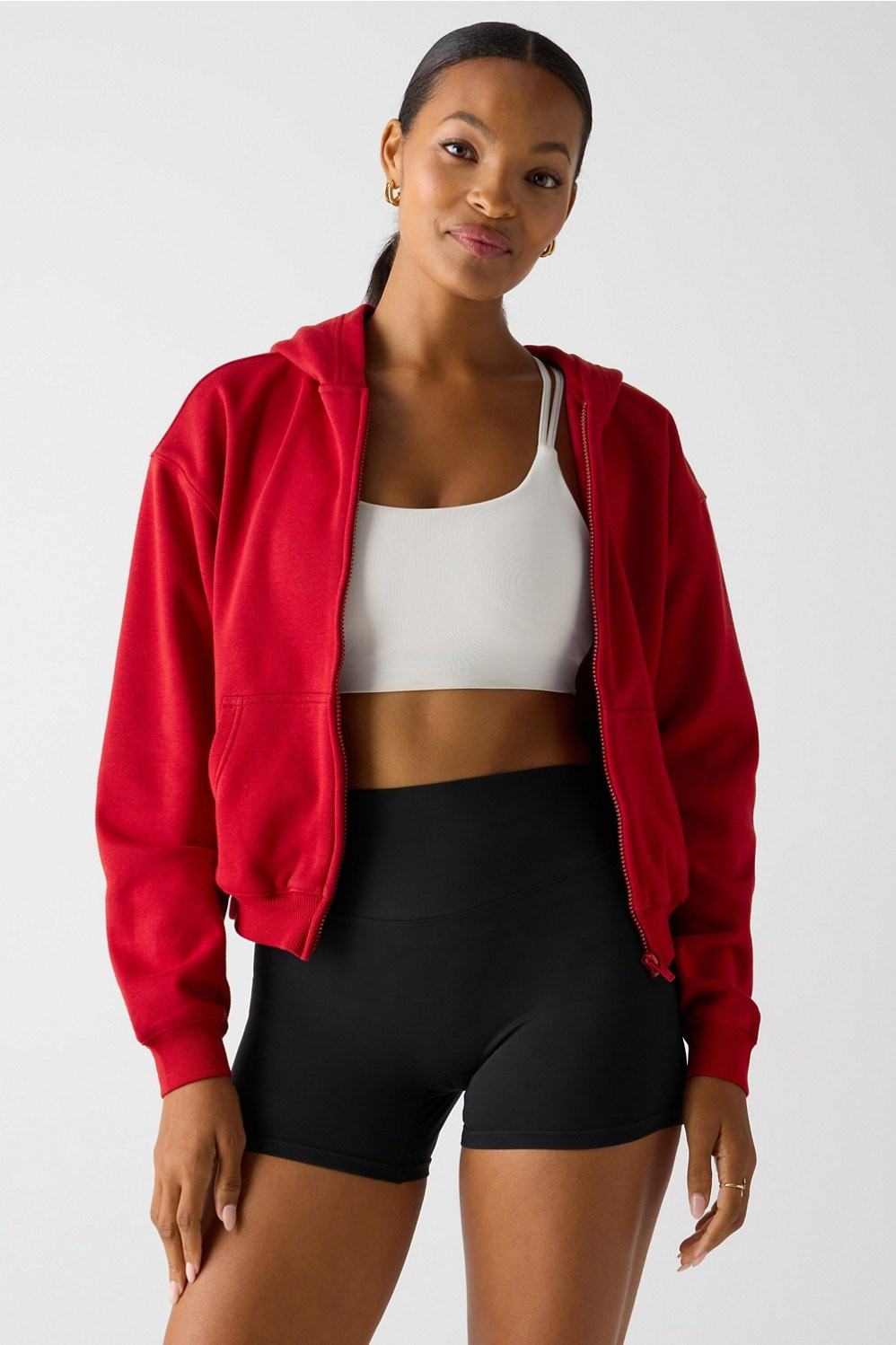 Cozy Fleece Full Zip Hoodie | Fabletics
