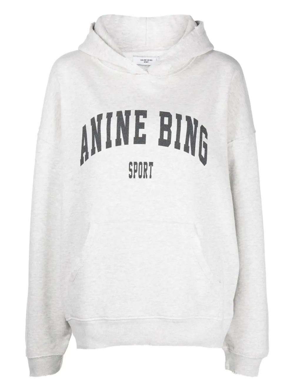 ANINE BING sport-graphic hoodie - Grey | Farfetch Global