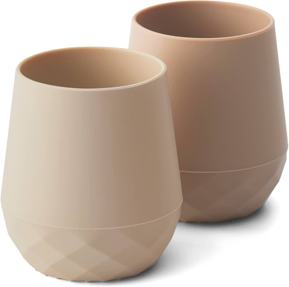 Silicone Baby Cups for 6-12 Months Infants - Tiny Open Cups - Training Cups for Baby Led Weaning ... | Amazon (US)