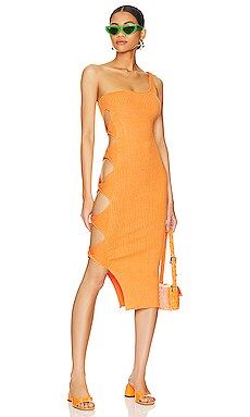 superdown Gracie Cut Out Dress in Tangerine from Revolve.com | Revolve Clothing (Global)