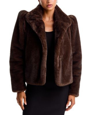 Aqua Faux Fur Puff Sleeve Jacket - Exclusive | Bloomingdale's (US)