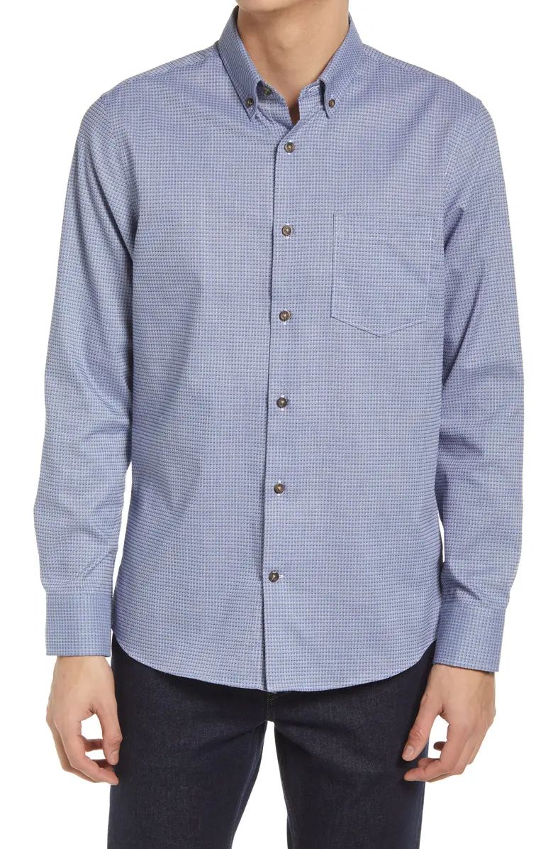 NORDSTROM MEN'S SHOP Nordstrom Tech-Smart Trim Fit Microprint Performance Button-Up Shirt | Nords... | Nordstrom Canada