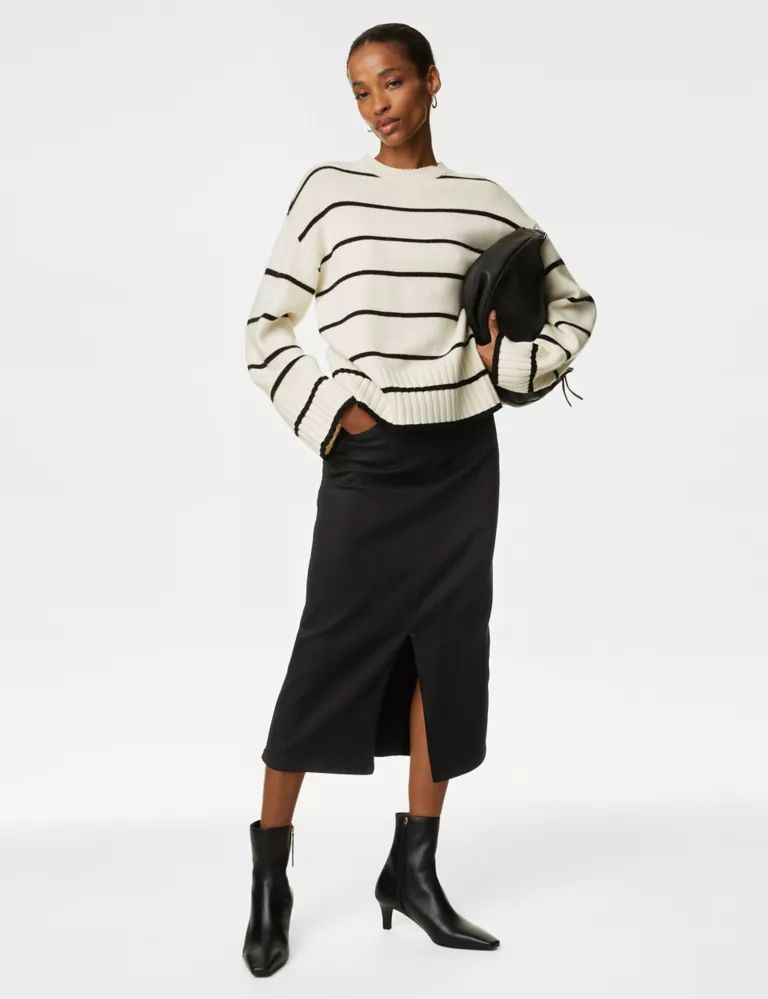 Cotton Blend Denim Midaxi Skirt | Marks & Spencer (UK)