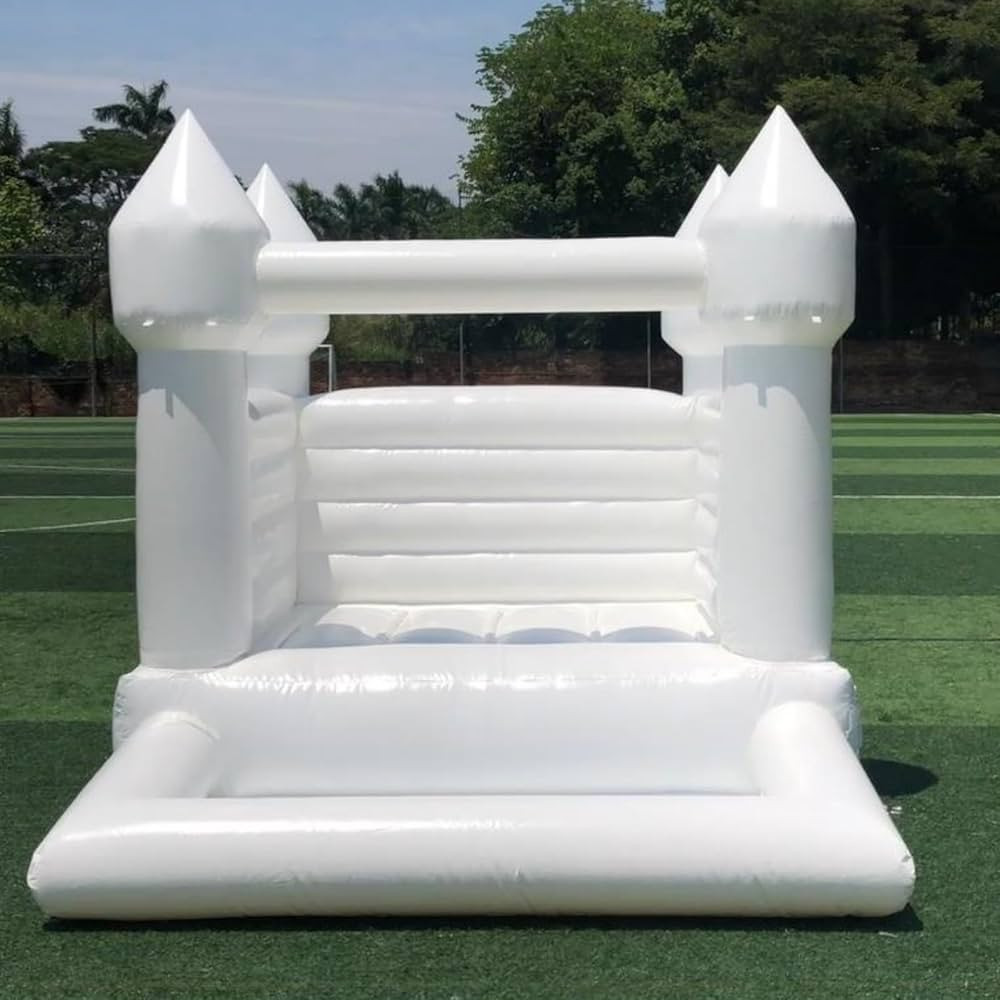 White Bounce House Commercial Grade ASTM Certified 100% PVC White Bouncy Castle for Memorable Bir... | Amazon (US)