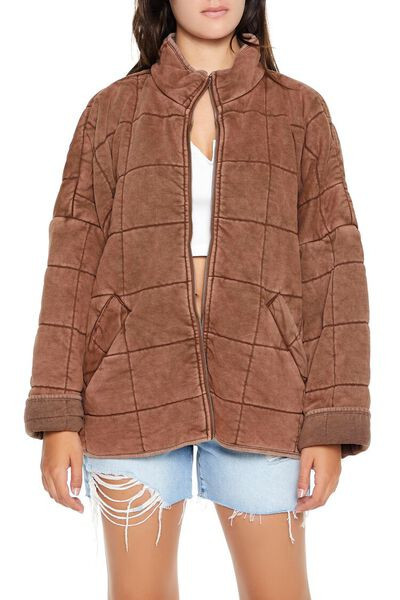Quilted Zip-Up Jacket | Forever 21